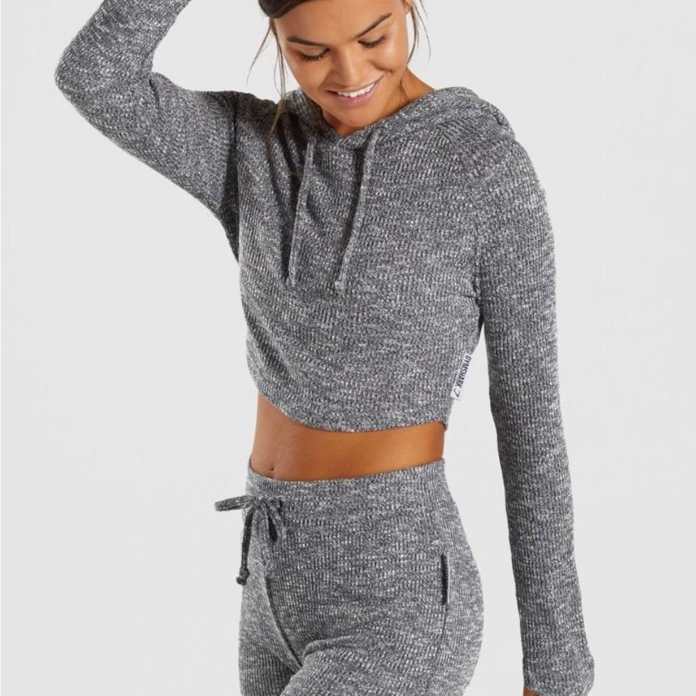 Gymshark Gray Ribbed Top
